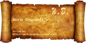 Werb Dagomér névjegykártya